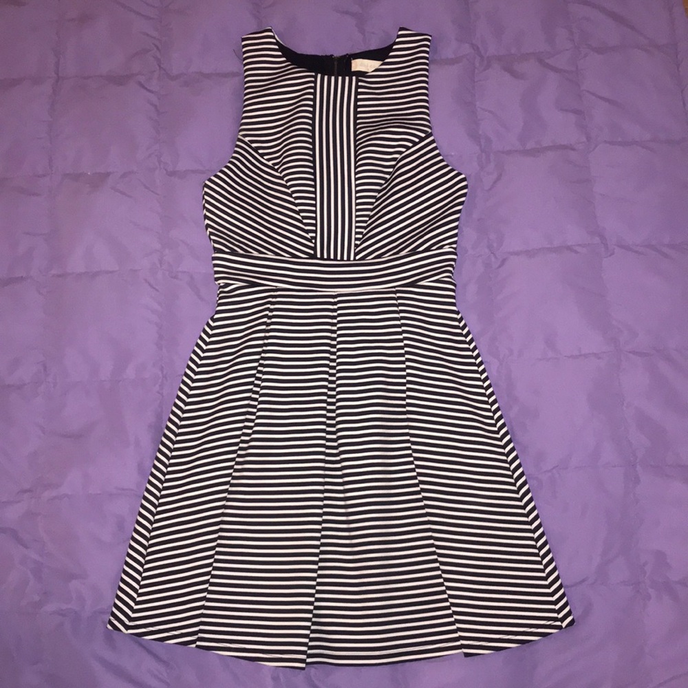 Navy Striped Dress
